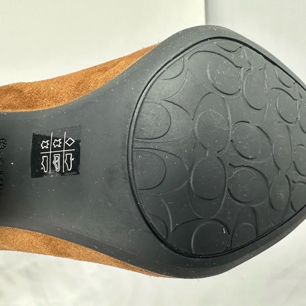 Coach Graham Slouchy Tall Boot Knee High Suede Boot MSRP $450 Sz 5.5B Brown - Picture 6 of 6